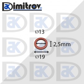 Дифтунга Ø 13 х Ø 19 х 2,5 mm медна